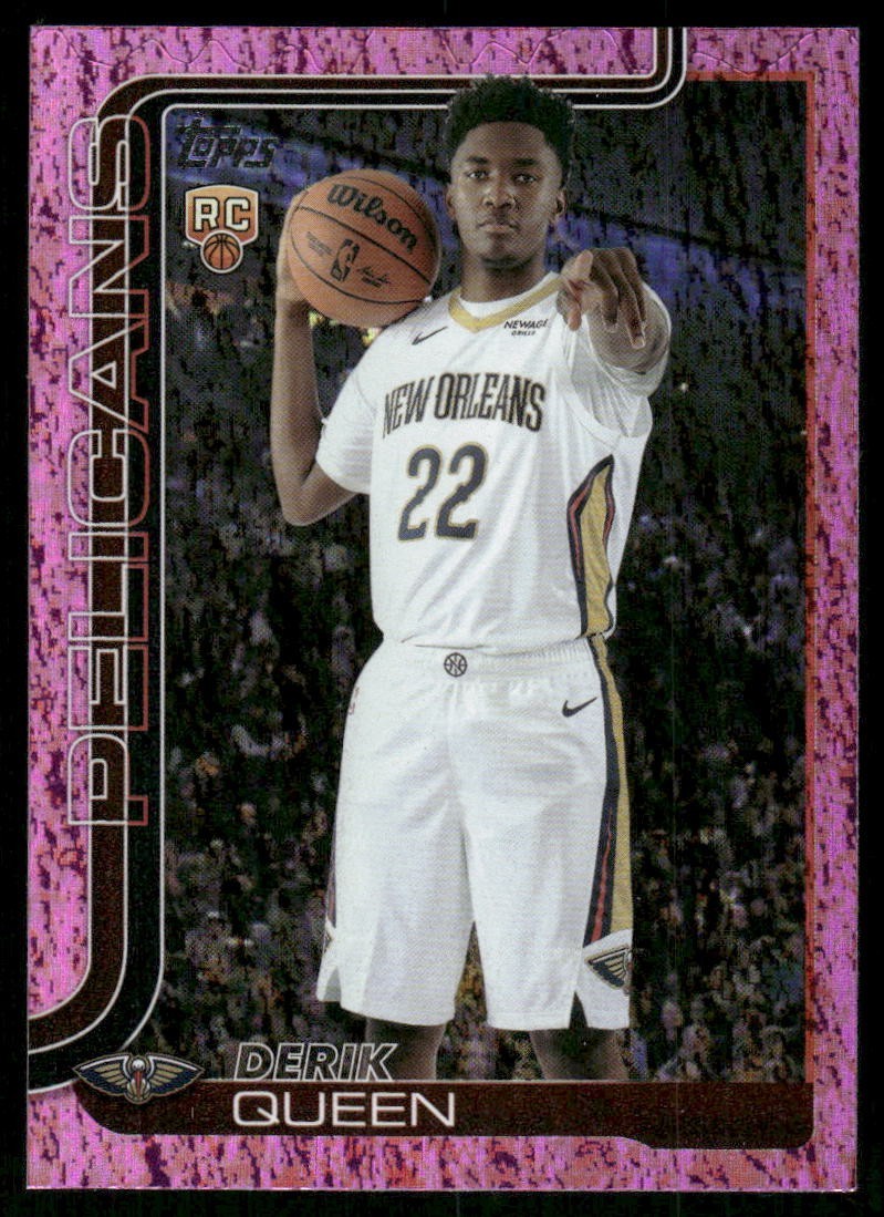 L651 DERIK QUEEN RC 2025-26 TOPPS PINK HOLO FOIL 213 NEW ORLEANS PELICANS ROOKIE
