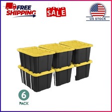 Sterilite Large Storage Bin, 27 Gallon Durable Plastic Storage Tote with Snap-On