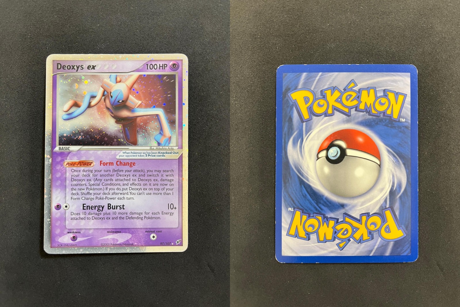 POKEMON UNGRADED DEOXYS EX 97/107 HOLO EX RARE DEOXYS LP