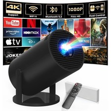 4KProjektor Mini Heimkino Beamer Handy Smart Hochauflösend Heimprojektor Android