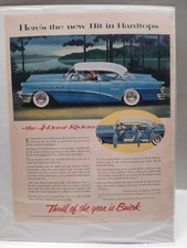 Original 1955 Buick Riviera 4-Door  Vintage Print Ad