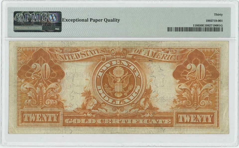 FR.1180 $20 Gold Certificate 1905 PMG 30 epq Technicolor GORGEOUS!! 948718-1 - Image 2 of 3