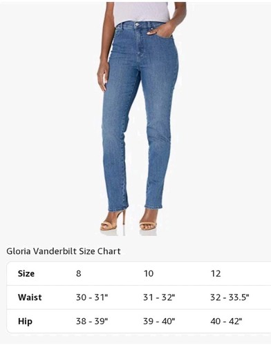 Gloria Vanderbilt Jeans Women's Size 10 Short 10P Amanda Slimming Frisco NEW - Picture 6 of 6