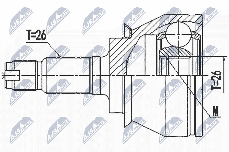 N.T.Y. NPZ-BM-020.NTY Joint Kit, drive shaft for MINI