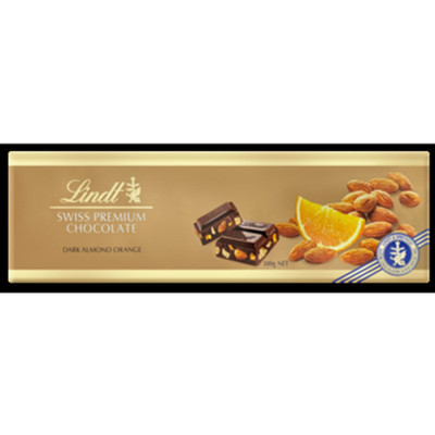 7610400099820 Lindt SWISS PREMIUM CHOCOLATE dark GOLD almond orange 300g 