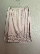 Vintage Vanity Fair Pink Lace Half Slip Coquette Cottagecore Midi Skirt
