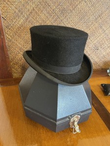 Vintage Dressage Top hat CHRISTYS LONDON With Hard Case Equestrian