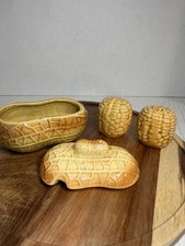 Peanut Shaped Dish And Corn Salt & Pepper Shakers ￼