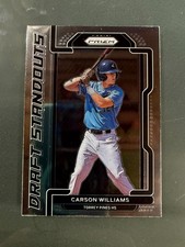 Carson Williams 2021 Panini Draft Picks Baseball #DS-CW Card Draft Standouts
