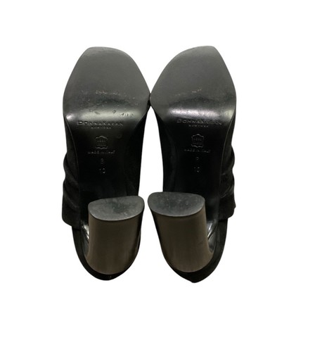 Donna Karan New York Black Suede Pleated Ankle Booties Pumps Size 10B Vintage - Picture 9 of 10