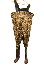 Tidewe Camouflage - Size 5 Grass Boots Fishing Waders ( Broken Shoulder Straps)