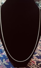 925 Sterling Silver Italy Rope Chain Necklace...