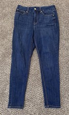 Seven7 Jeans Womens Tummyless High Rise Skinny Size 12 Dark Wash Stretch 0809