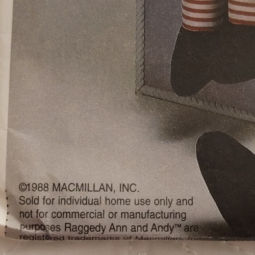 Raggedy Ann & Andy Vtg McCall's Uncut Sewing Pattern 8378 36" Doll & Clothes - Picture 5 of 5