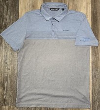 Travis Mathew Shirt Golf Polo Men  s Large Performance Stretch Pullover Blue