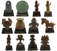 Mini Figure Set Of 12 Types, History Museum, Haniwa And Clay Figurine, Earthenwa