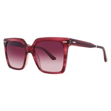 Calvin Klein Burgundy Gradient Square Ladies Sunglasses CK22534S 605 55