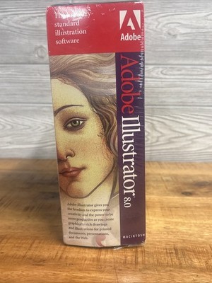 Adobe Illustrator 8.0 Windows Version with Disks, Serial Number