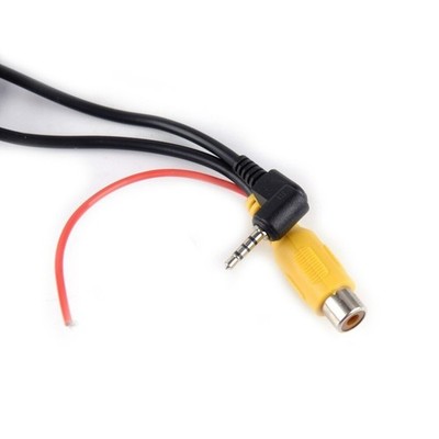 Adapter Cable for Car DVR Camcorder Dual Reverse Parking Camera RCA to 2.5MM AV