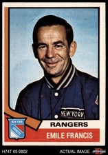 1974 Topps #9 Emile Francis Rangers-Hockey 5 - EX