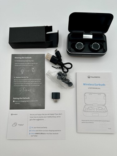 VANKYO Alpha X200 Wireless Earbuds, Bluetooth 5.0 Ohrhörer In-Ear M106 Schwarz - Bild 2 von 6