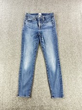 J. Crew Skinny Jeans Women  s 28 Med Wash Toothpick Cotton Stretch Denim