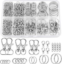 523PCS Keychain Making Kit, Keychain Making Supplies Including Keychains Clip...