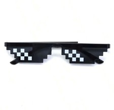 Bit Pixel Sunglasses Thug Life Mosaic 8 Glasses MLG Shades Gamer Cosplay Costume