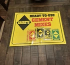 Sakrete Vintage Tin Metal Advertising Sign Ready To Use Cement Mixed