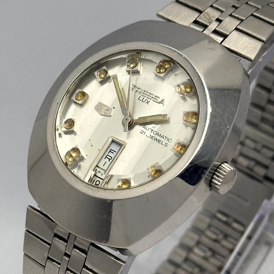 Reloj Hombre Tressa Lux 25 Automático Día/Fecha TA 230500N Vintage Foto 3 de 4