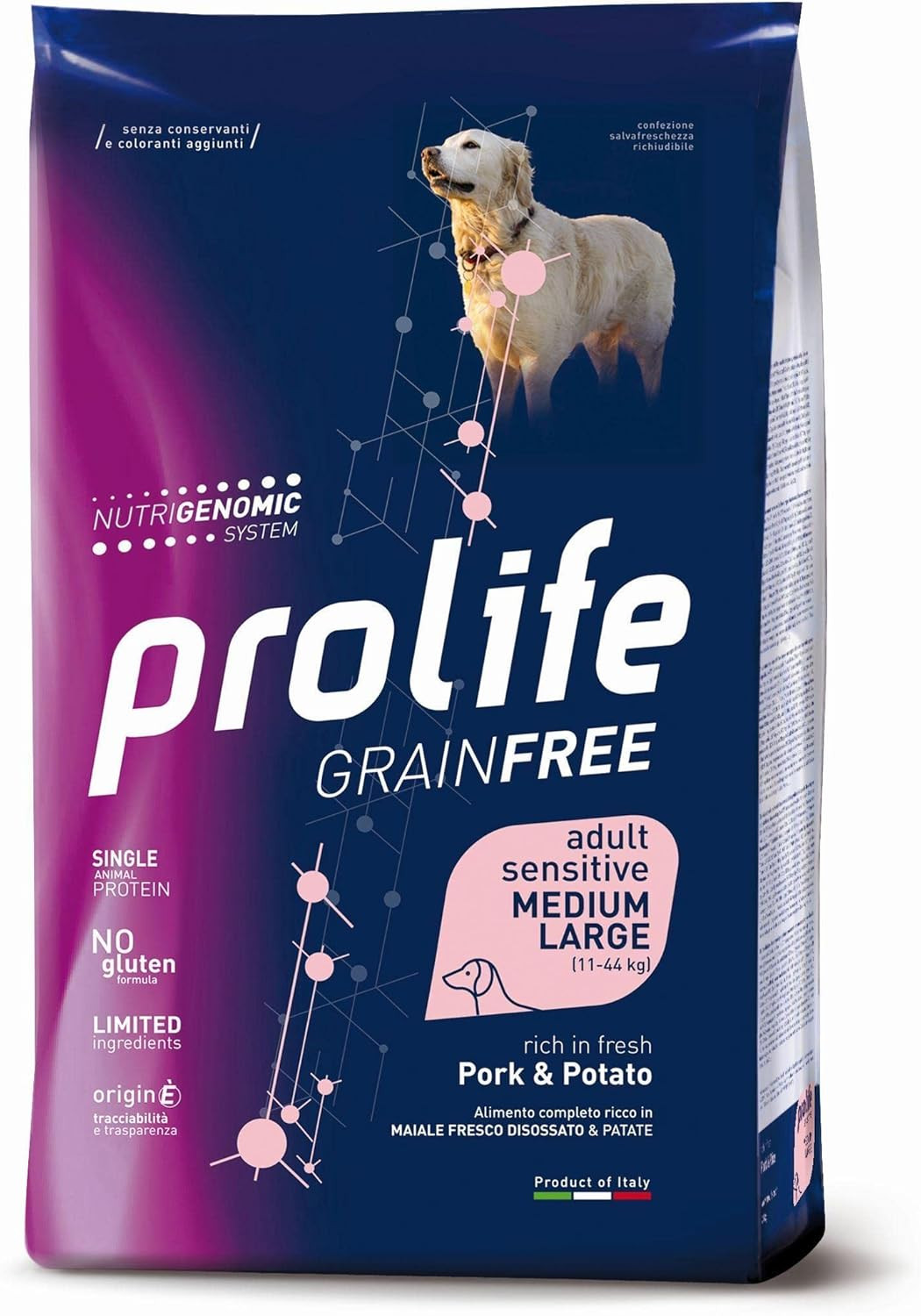 Prolife Sensitive Grain Free Maiale e Patate 10kg Cani Adulti