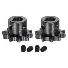 2pcs ISO/DIN 06B-1 Roller Chain Sprocket B Type 10mm Bore, Hardened 10 Tooth