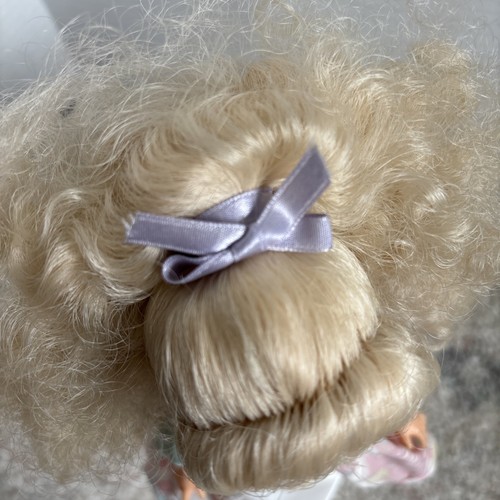 VTG Vogue Ginny Doll Rooted Hair Pink 80s Dress Pink Shoes Sleepy Eyes w/ Stand - Picture 5 of 9