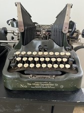 OLIVER No.9 Typewriter Standard Visible Writer Antique Vintage Retro Used thumbnail