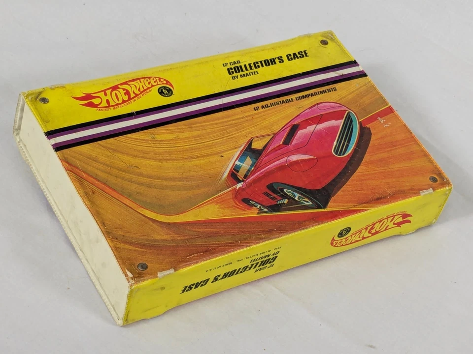 Vintage Hot Wheels Redline 12-Car Collectors Case 1968 Mattel USA Made - Image 4 of 4