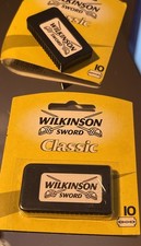 Factory Sealed Original Pkg Wilkinson Sword Classic Razor Blades~ 10 Count
