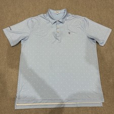 Peter Millar Summer Comfort Men's 2XL Blue Performance Skulls AOP Golf Polo