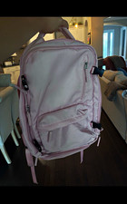 Pink Unisex Kids Polyester Backpack Solid Zip...