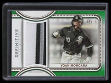 2022 Topps Definitive Collection Jumbo Relics Green Yoan Moncada Patch 8/15