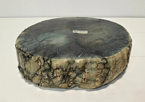 Cenicero de piedra de alabastro tallado a mano de mediados de siglo - Imagen 3 de 9
