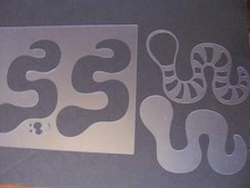 STENCIL Worm Design Airbrush Mylar Durable Reusable #409s Made in USA