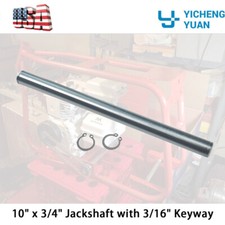 10" x 3/4" Galvanized Jackshaft 3/16" Keyway For Go Kart Mini Bike Silver