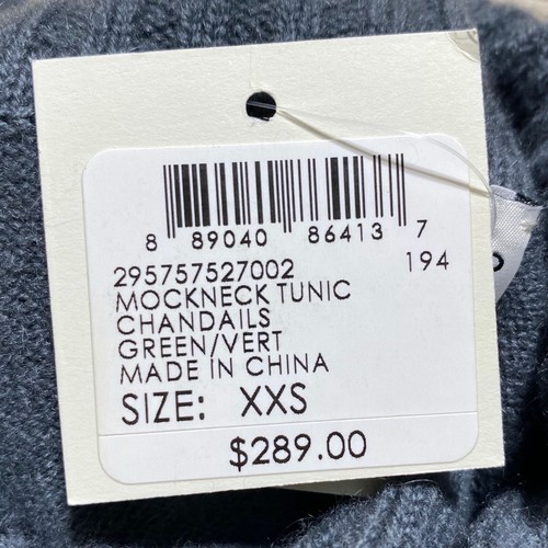 Club Monaco Womens Cashmere Mock Neck Tunic Size XXS Gray Relaxed Fit - Picture 6 of 11