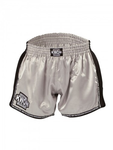 Evolution Box Muay Thai Short. Kwon. Muay Thai. K1. XS-XL. Schwarz/Weiß/Silber - Bild 6 von 7