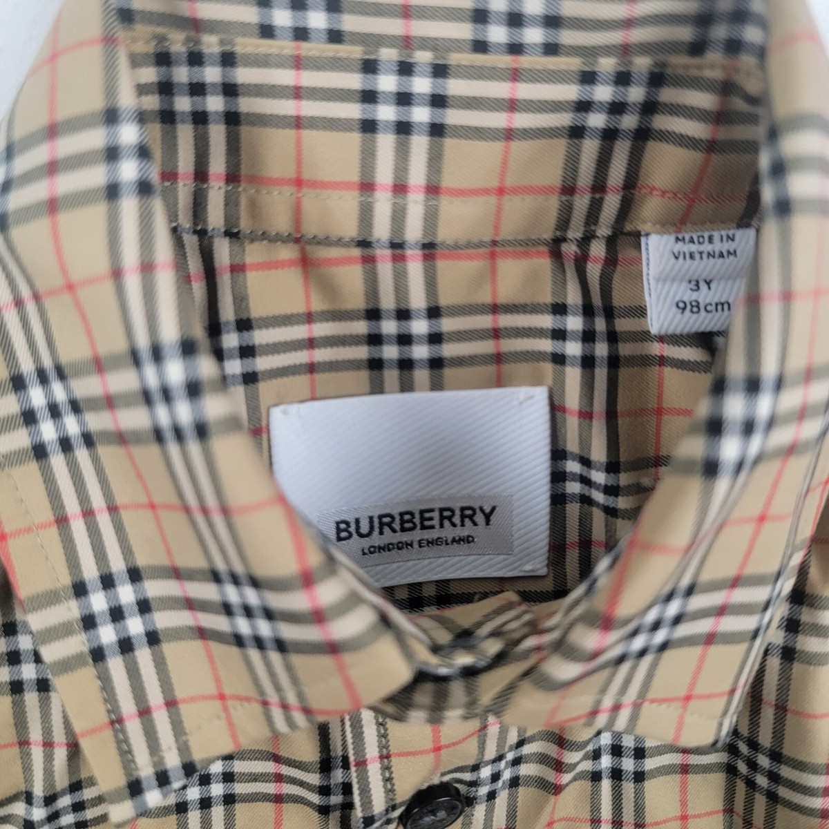 BURBERRY チェック柄 長袖シャツ 3Y 98㎝ Burberry Nova Check Long Sleeve Button Up Shirt Kids 3Y - 98cm