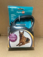 Dog Leash Retractable Harness Strong Webbed Aspen Pet 16Ft up to 110lbs Black