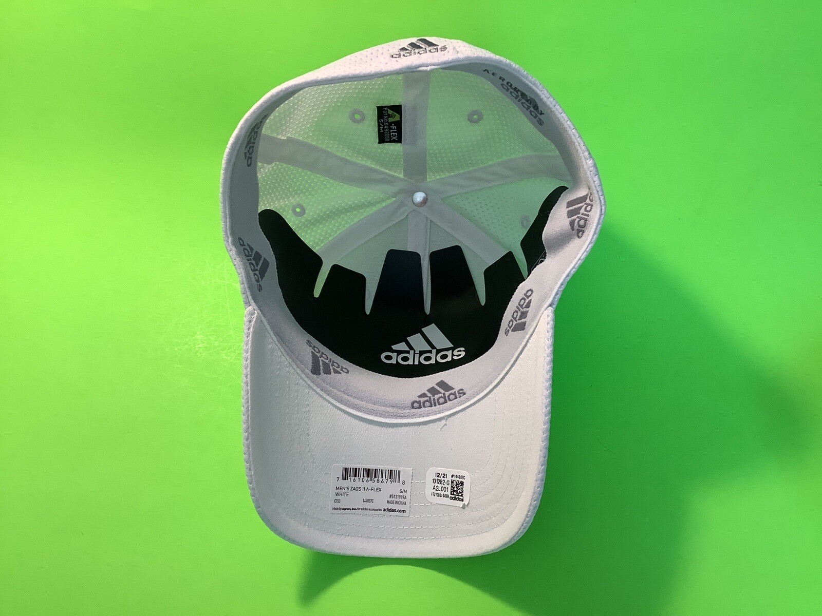 ADIDAS Stretch Fit Aeroready Adult Snapback Hat Size S/M White w/Gray NEW thumbnail 11