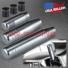 Universal Shift Knob Chrome Gray Aluminum Manual Stick Lever Stick Shifter JDM