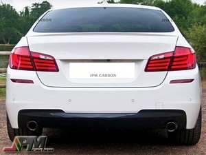 pix 2011 Bmw 535I M Sport Rear Bumper details about carbon fiber rear diffuser dual single tips for 11 16 f10 m sport 535i 550i