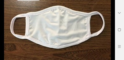 1 Soft Polyester Face white Mask Double Layer Reusable and Washable Unisex